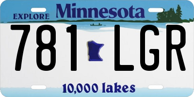 MN license plate 781LGR