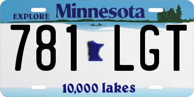 MN license plate 781LGT