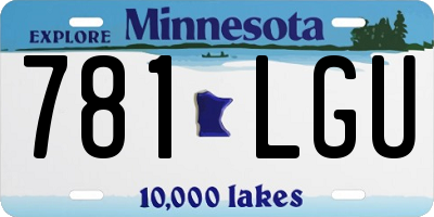 MN license plate 781LGU