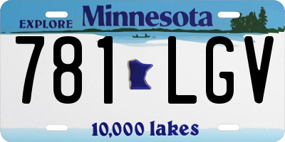 MN license plate 781LGV