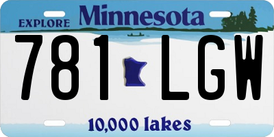 MN license plate 781LGW