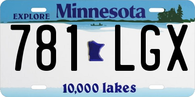 MN license plate 781LGX
