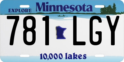 MN license plate 781LGY