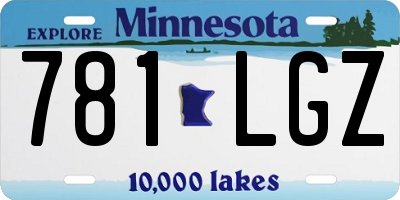 MN license plate 781LGZ