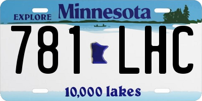 MN license plate 781LHC