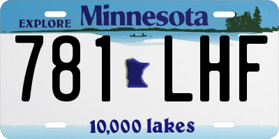 MN license plate 781LHF