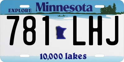 MN license plate 781LHJ
