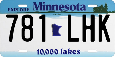 MN license plate 781LHK