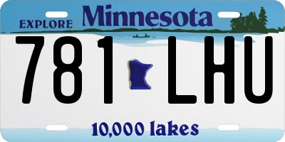 MN license plate 781LHU