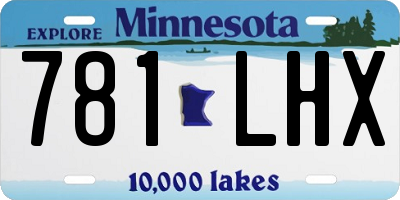 MN license plate 781LHX