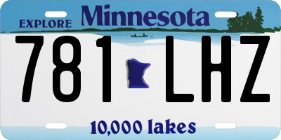 MN license plate 781LHZ