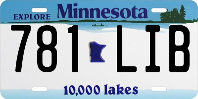 MN license plate 781LIB