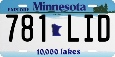 MN license plate 781LID