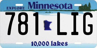 MN license plate 781LIG