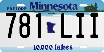 MN license plate 781LII