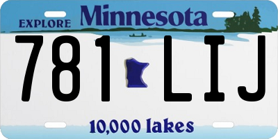MN license plate 781LIJ