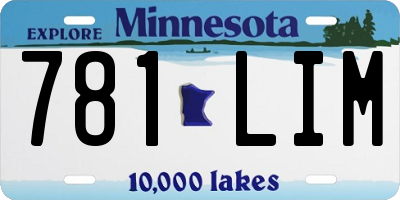 MN license plate 781LIM