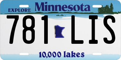 MN license plate 781LIS