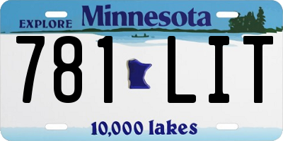 MN license plate 781LIT
