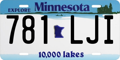MN license plate 781LJI