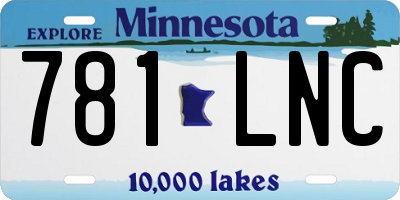 MN license plate 781LNC