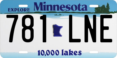 MN license plate 781LNE
