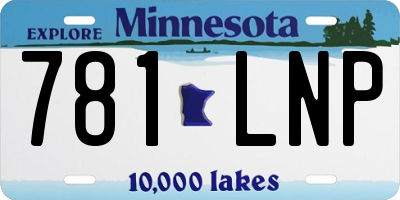 MN license plate 781LNP