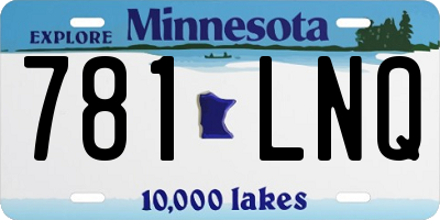 MN license plate 781LNQ