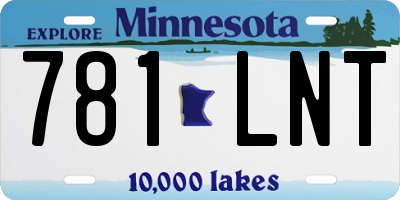 MN license plate 781LNT