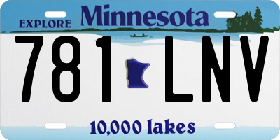MN license plate 781LNV