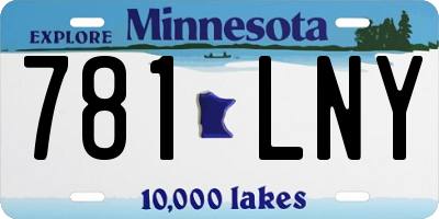 MN license plate 781LNY
