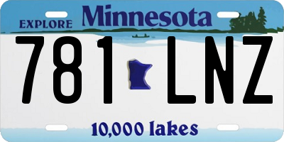 MN license plate 781LNZ