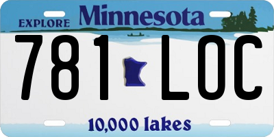 MN license plate 781LOC