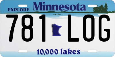 MN license plate 781LOG
