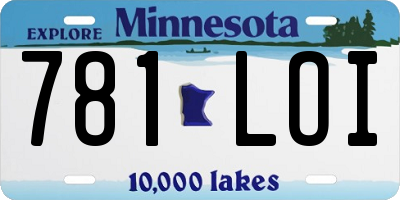MN license plate 781LOI