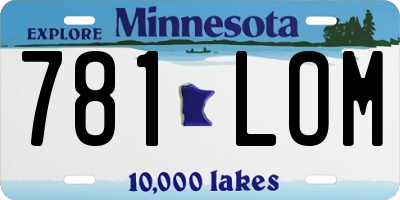MN license plate 781LOM
