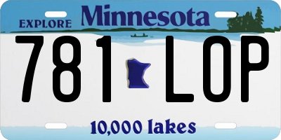 MN license plate 781LOP