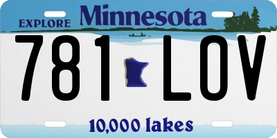 MN license plate 781LOV