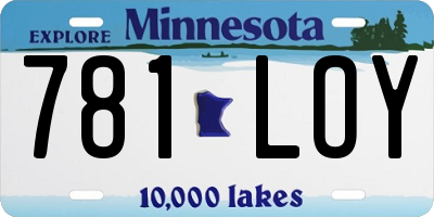 MN license plate 781LOY