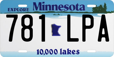 MN license plate 781LPA