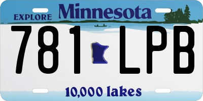 MN license plate 781LPB