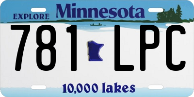 MN license plate 781LPC