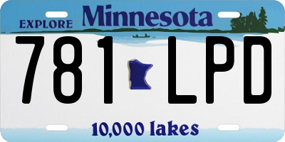 MN license plate 781LPD