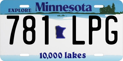 MN license plate 781LPG