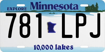 MN license plate 781LPJ