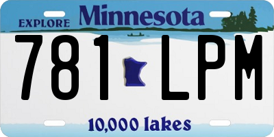 MN license plate 781LPM