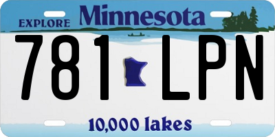 MN license plate 781LPN