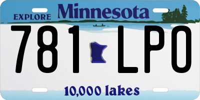 MN license plate 781LPO