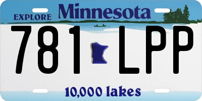 MN license plate 781LPP