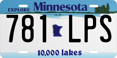 MN license plate 781LPS